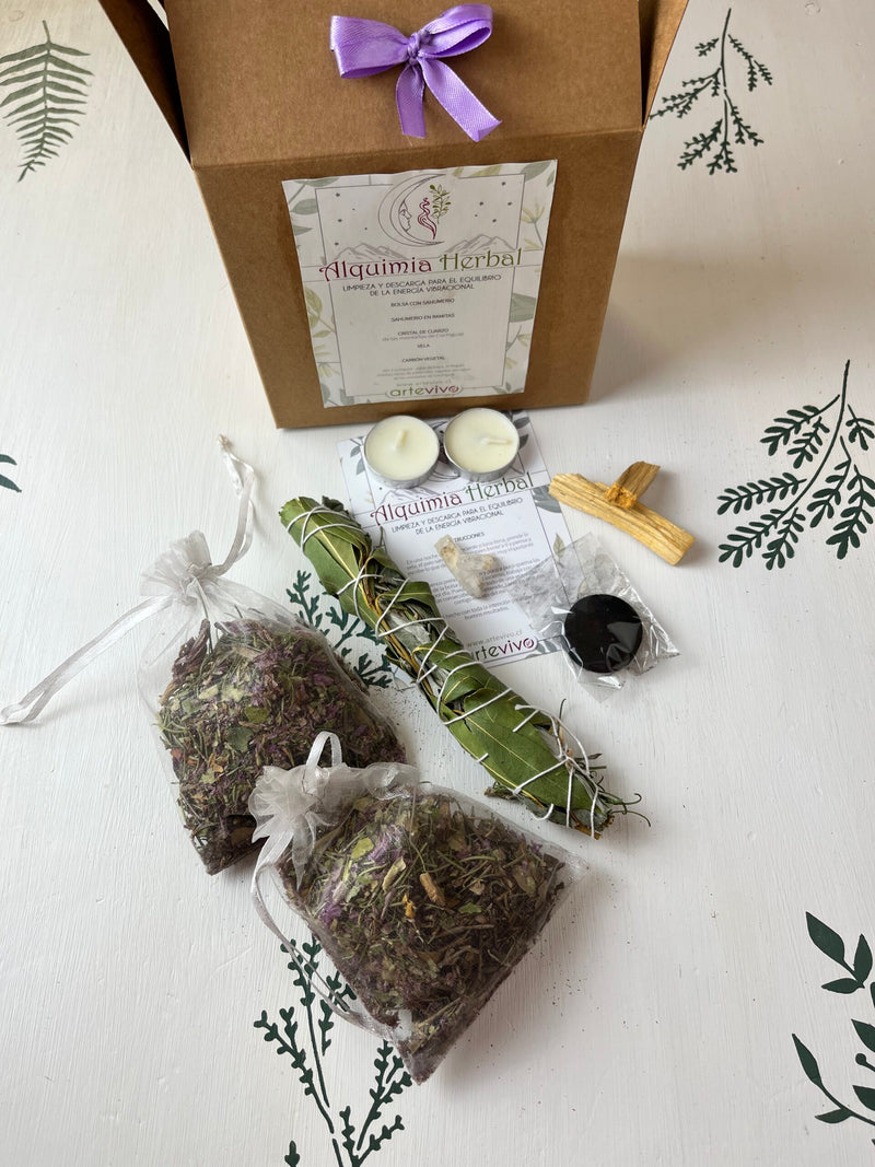 Set Sahumerio Alquimia Herbal: Limpieza y Descarga energética